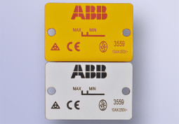 marking of plastic two-layer labels