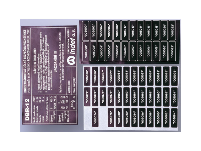 Laserové značení fóliových štítků